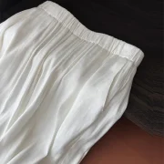 Women's Linen Cotton Blend Pants Full Length Wide Leg Casual Straight Trousers with Drawstring High Waist Breathable Loose Fit - Image 4