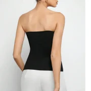 Wholesale Breathable Strapless Crop Top Customize Slim Fit Buttons Women's Tops - Image 3