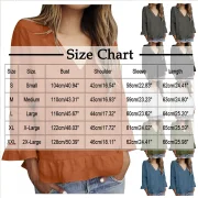 Wholesale Breathable Elastic Linen Cotton Long Sleeve V Neck T-Shirt Customize Buttons Women's Top - Image 6